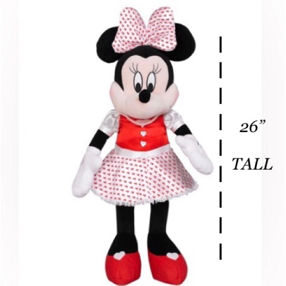 DISNEY MINNIE MOUSE Valentine's Plush - Porch Greeter  size 26” new - Picture 3 of 3